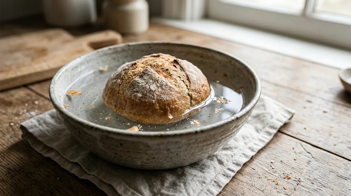 Step 1: Soak the bread roll in cold water