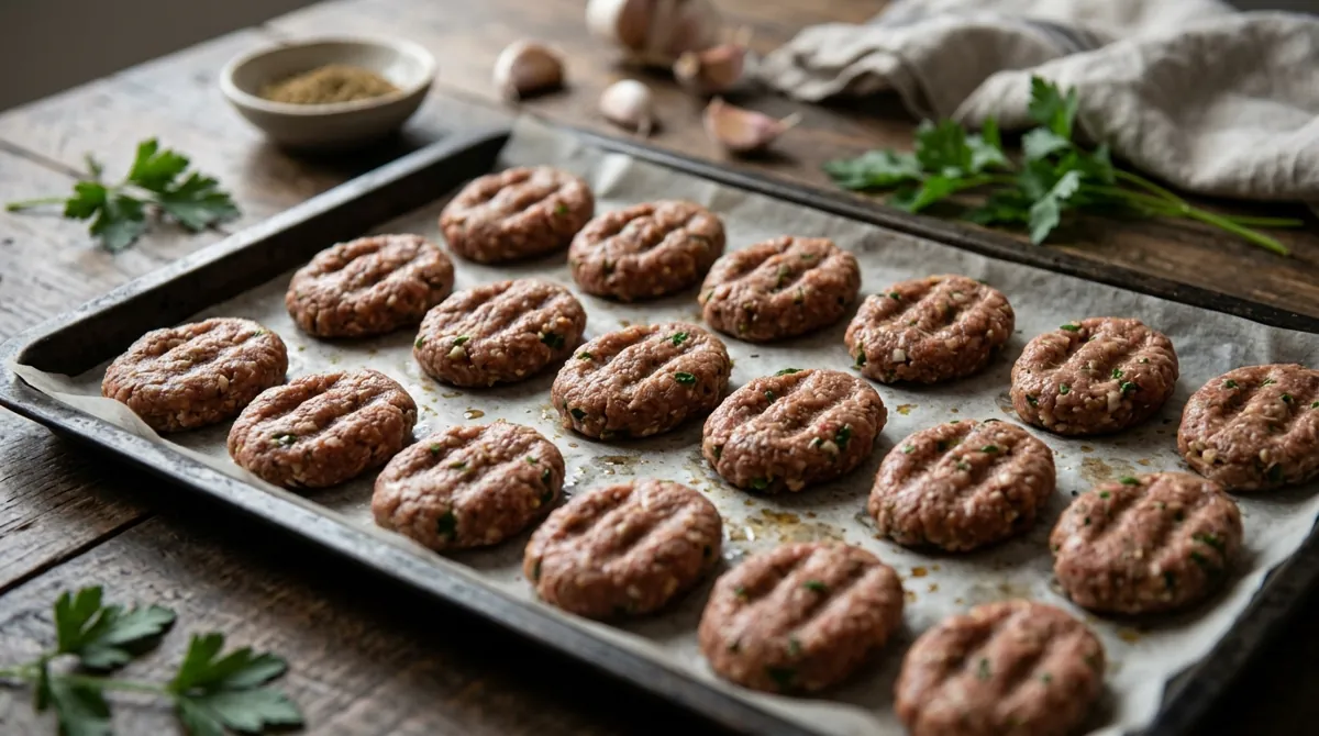 Step 5: Pinch off walnut-sized pieces and flatten them into small fingers with wet hands